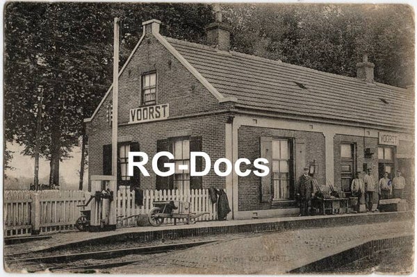 Ansichtkaart - Briefkaart Trein Station Voorst, Gelderland (ca. 1910)