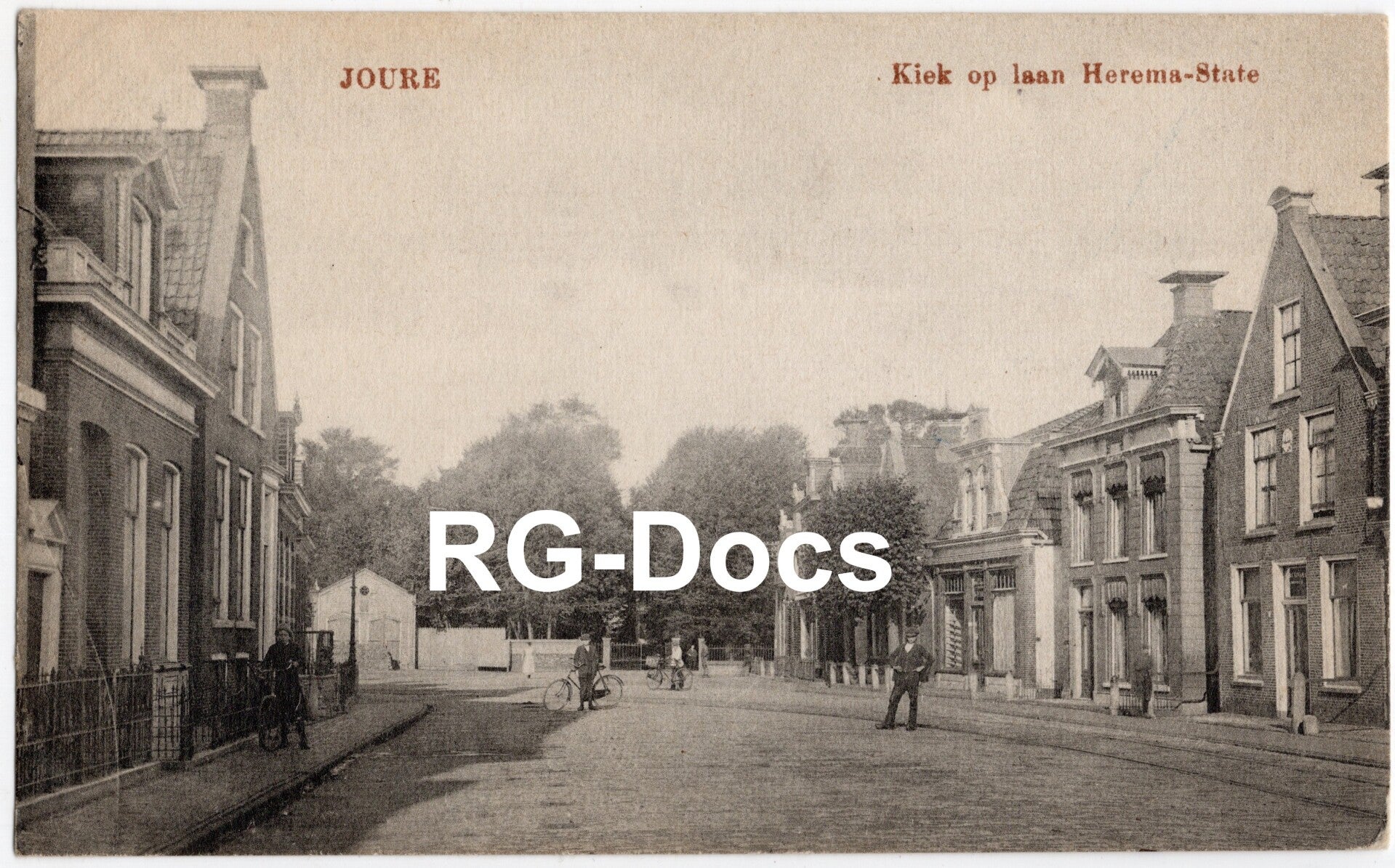 Ansichtkaart - Briefkaart Tramspoor Herema-State Joure, Friesland (1919)