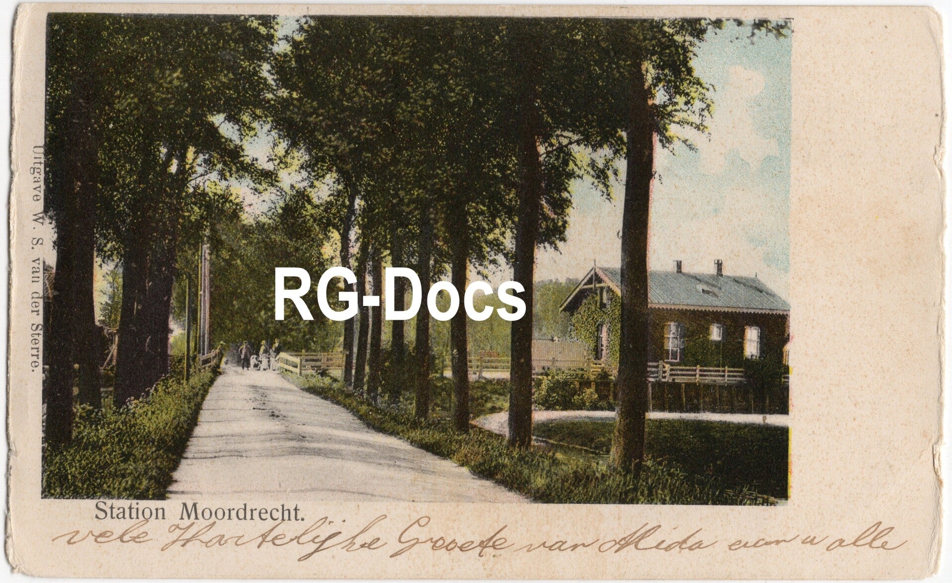 Ansichtkaart - Briefkaart Trein Station Moordrecht (1905)