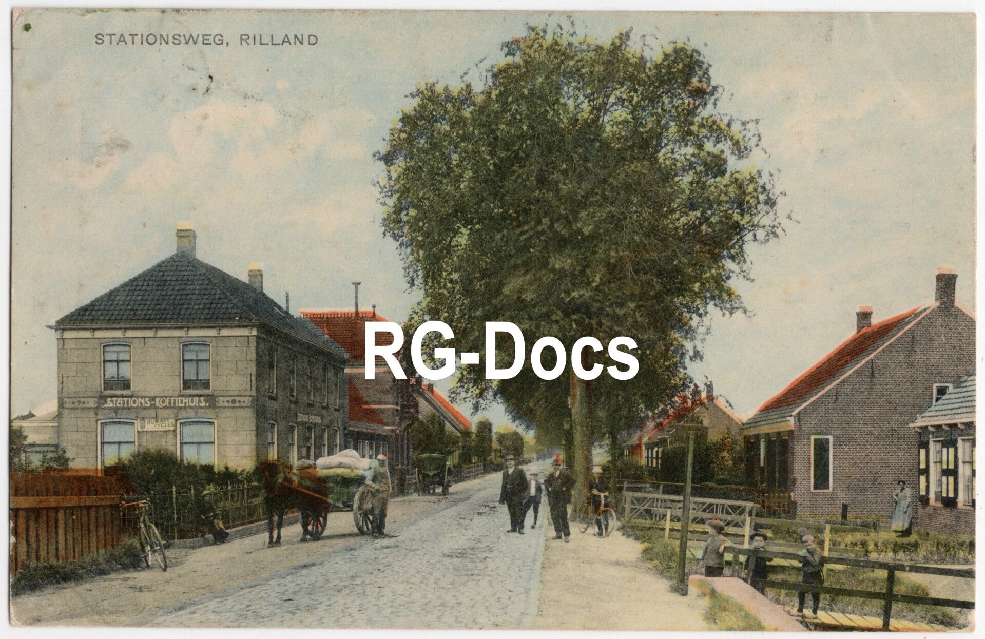 Ansichtkaart - Briefkaart Rilland Stationsweg, Zeeland (ca. 1915)