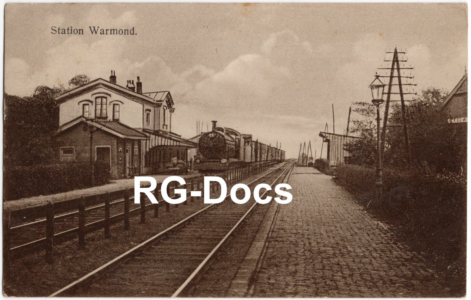 Ansichtkaart - Briefkaart Trein Station Warmond, Zuid-Holland (1926)