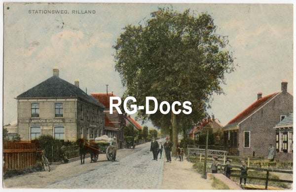 Ansichtkaart - Briefkaart Rilland Stationsweg, Zeeland (ca. 1915)