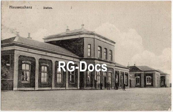Ansichtkaart - Briefkaart Trein Station Nieuweschans (1926)