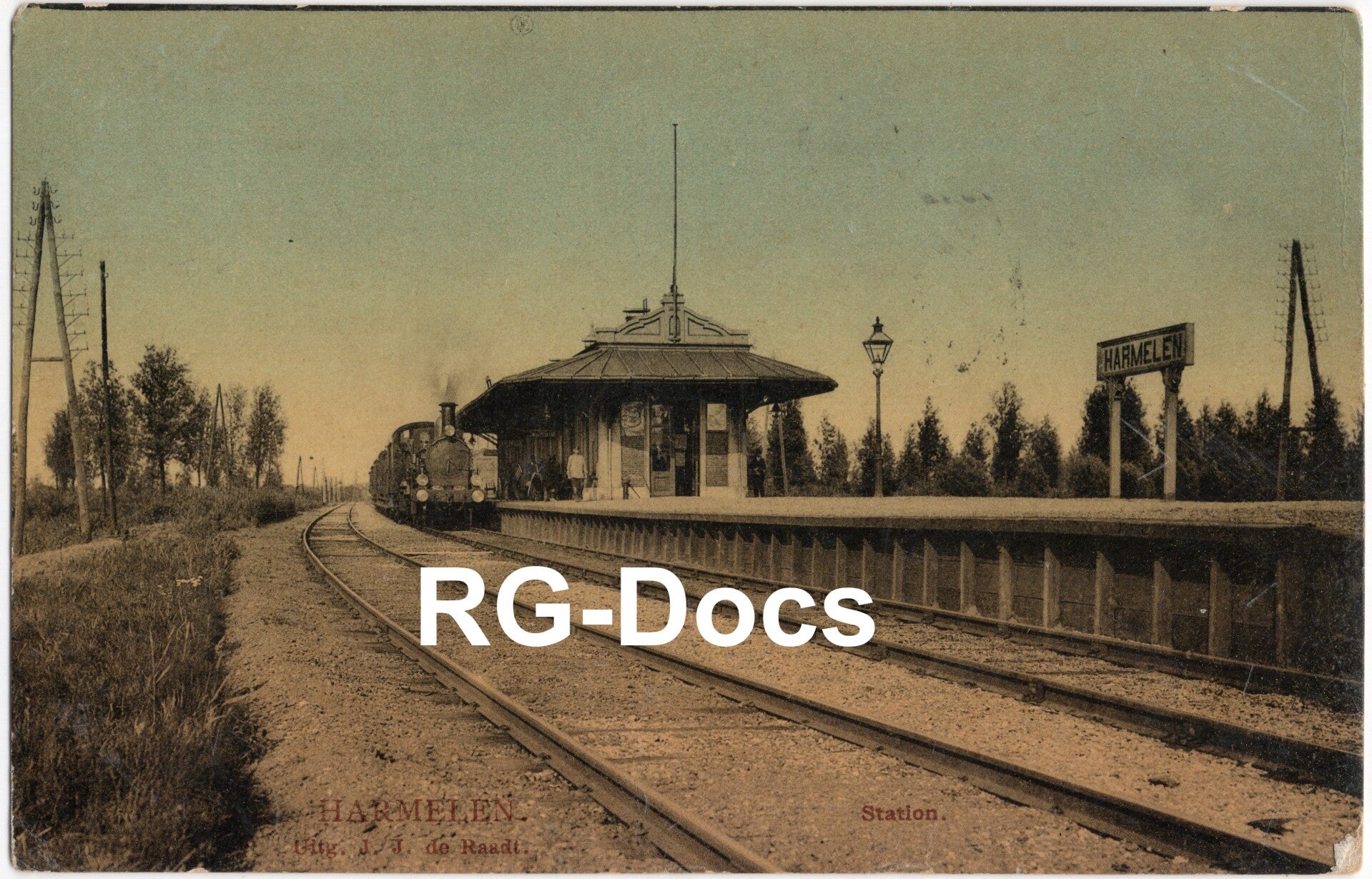 Ansichtkaart - Briefkaart Trein Station Harmelen, Utrecht (1906)
