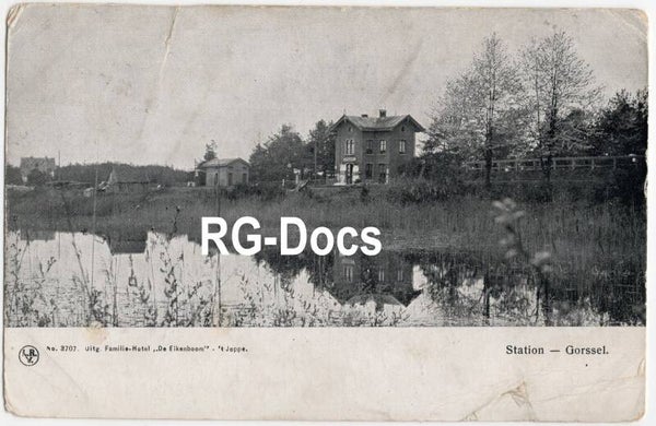 Ansichtkaart - Briefkaart Trein Station Gorssel, Gelderland (1914)