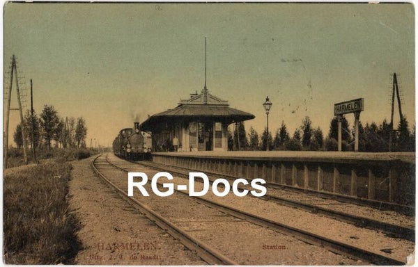 Ansichtkaart - Briefkaart Trein Station Harmelen, Utrecht (1906)