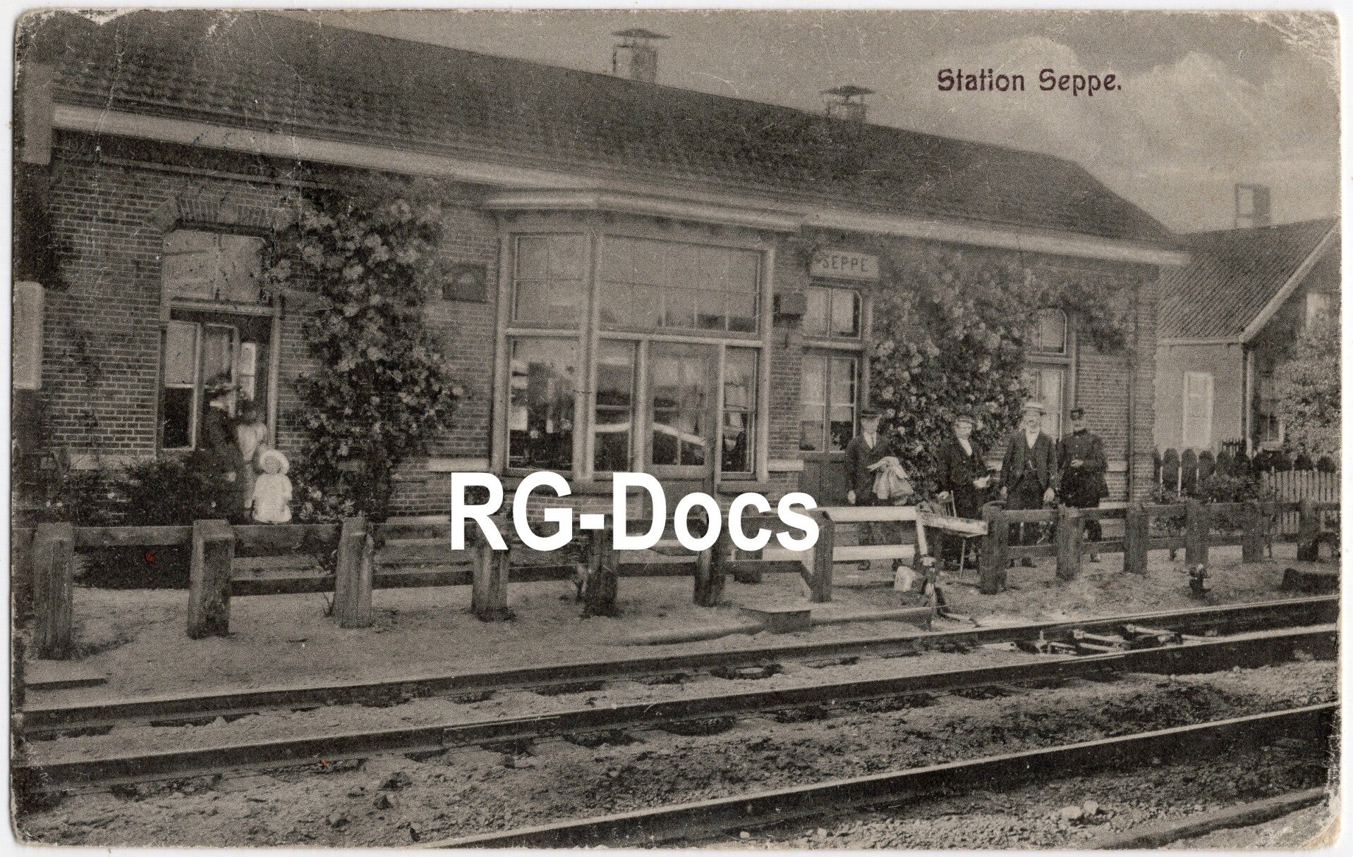 Ansichtkaart - Briefkaart Trein Station Seppe (1927)