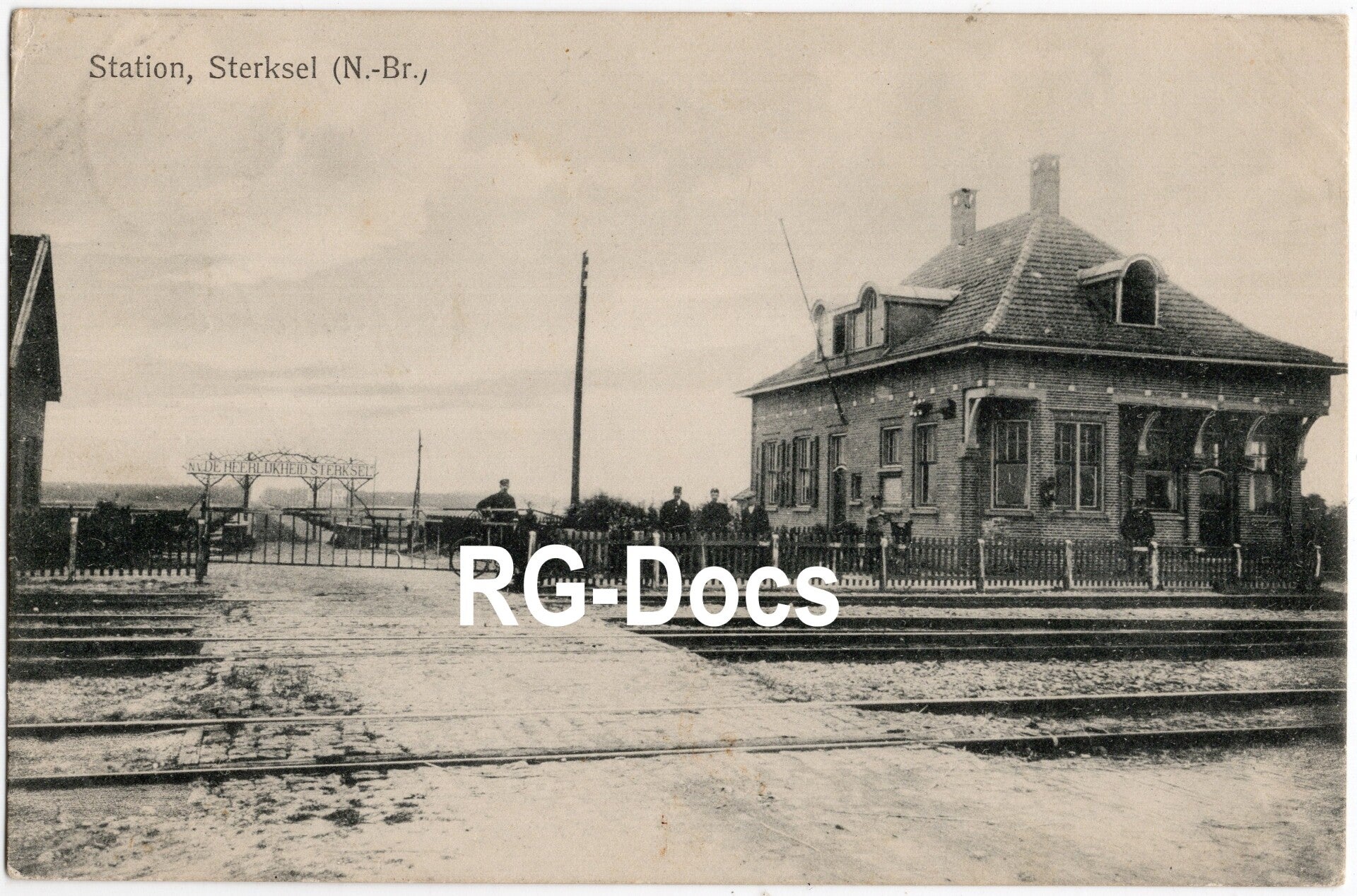 Ansichtkaart - Briefkaart Trein Station, Sterksel (N.-Br.) (1931)