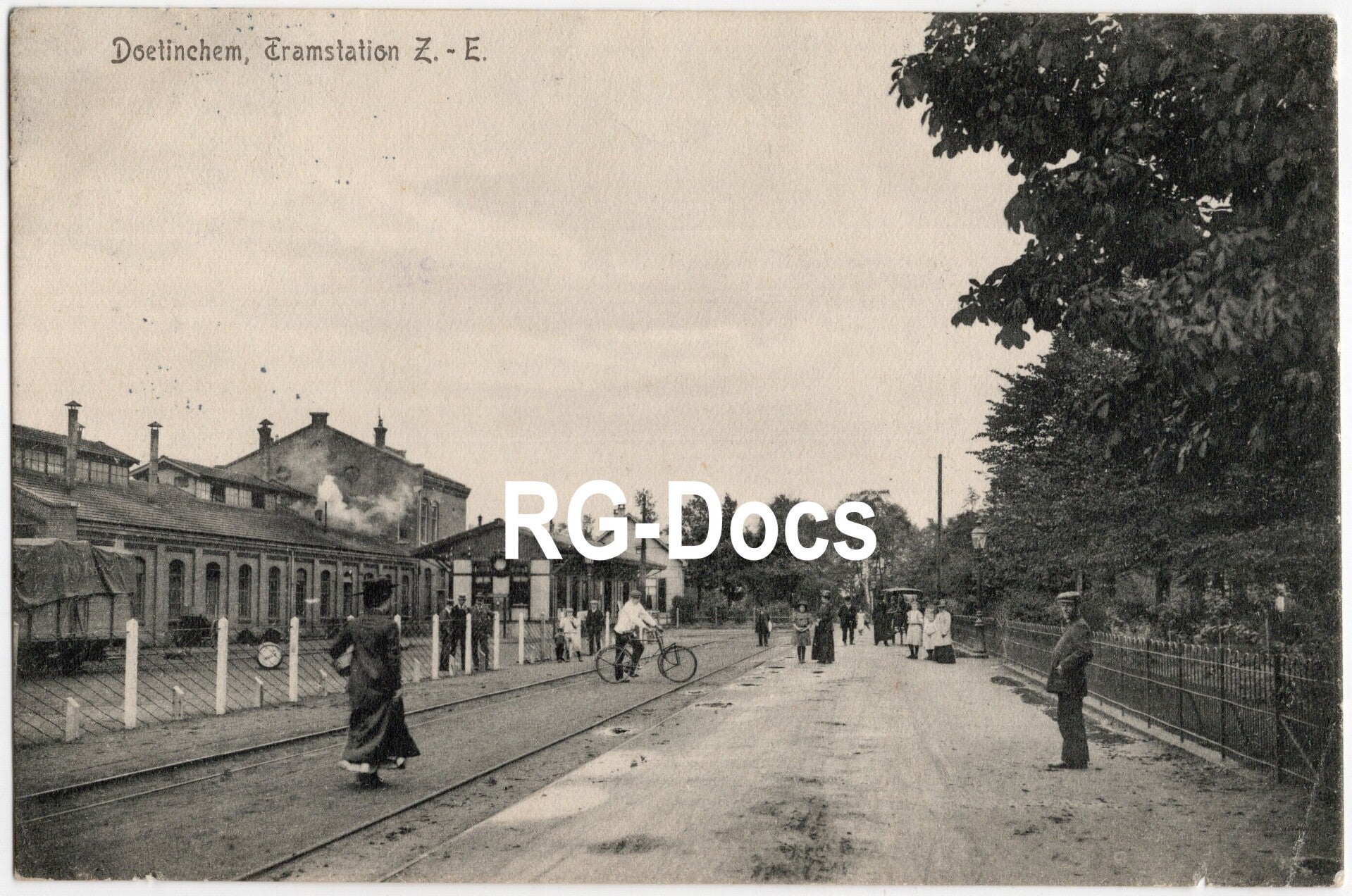 Ansichtkaart - Briefkaart Tramstation Doetinchem Z-E, Gelderland (1913)
