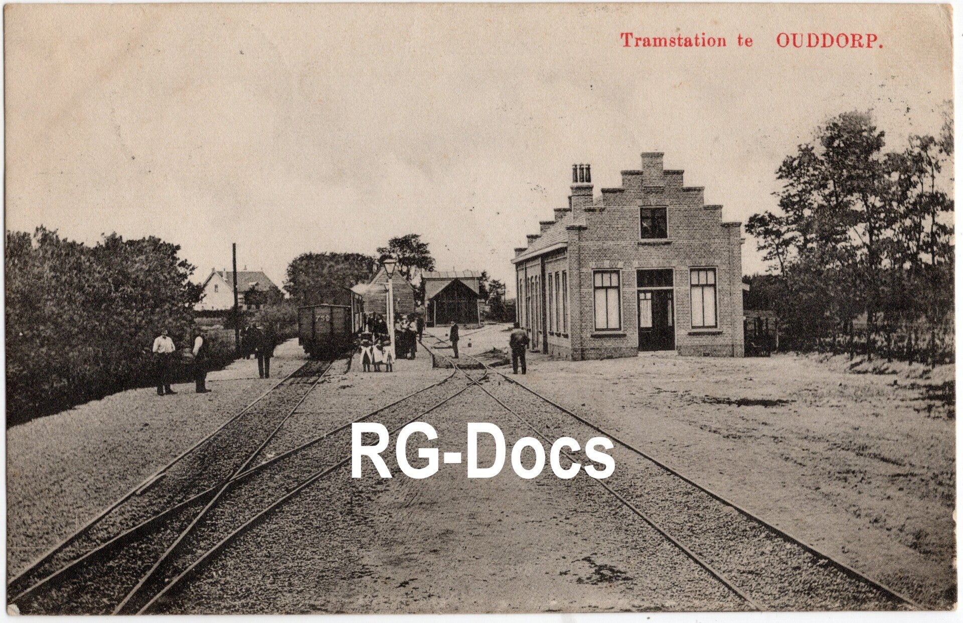 Ansichtkaart - Briefkaart RTM Tram Station Ouddorp, Zuid-Holland (1909)