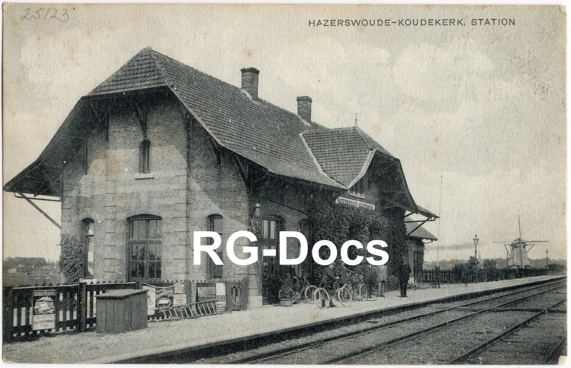 Ansichtkaart - Briefkaart Trein Station Hazerswoude-Koudekerk, Zuid-Holland (1926)