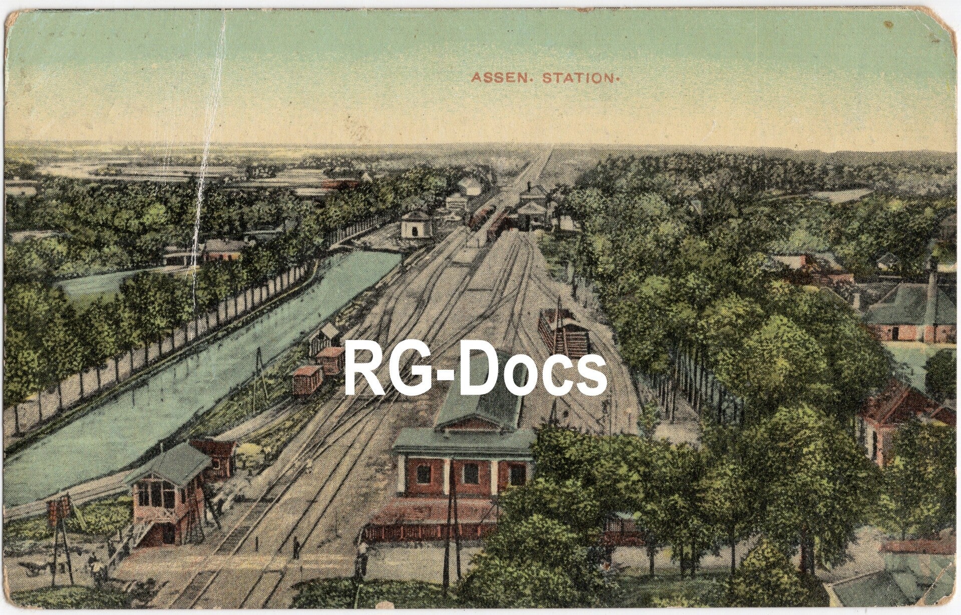 Ansichtkaart – Trein Station Assen (1909)