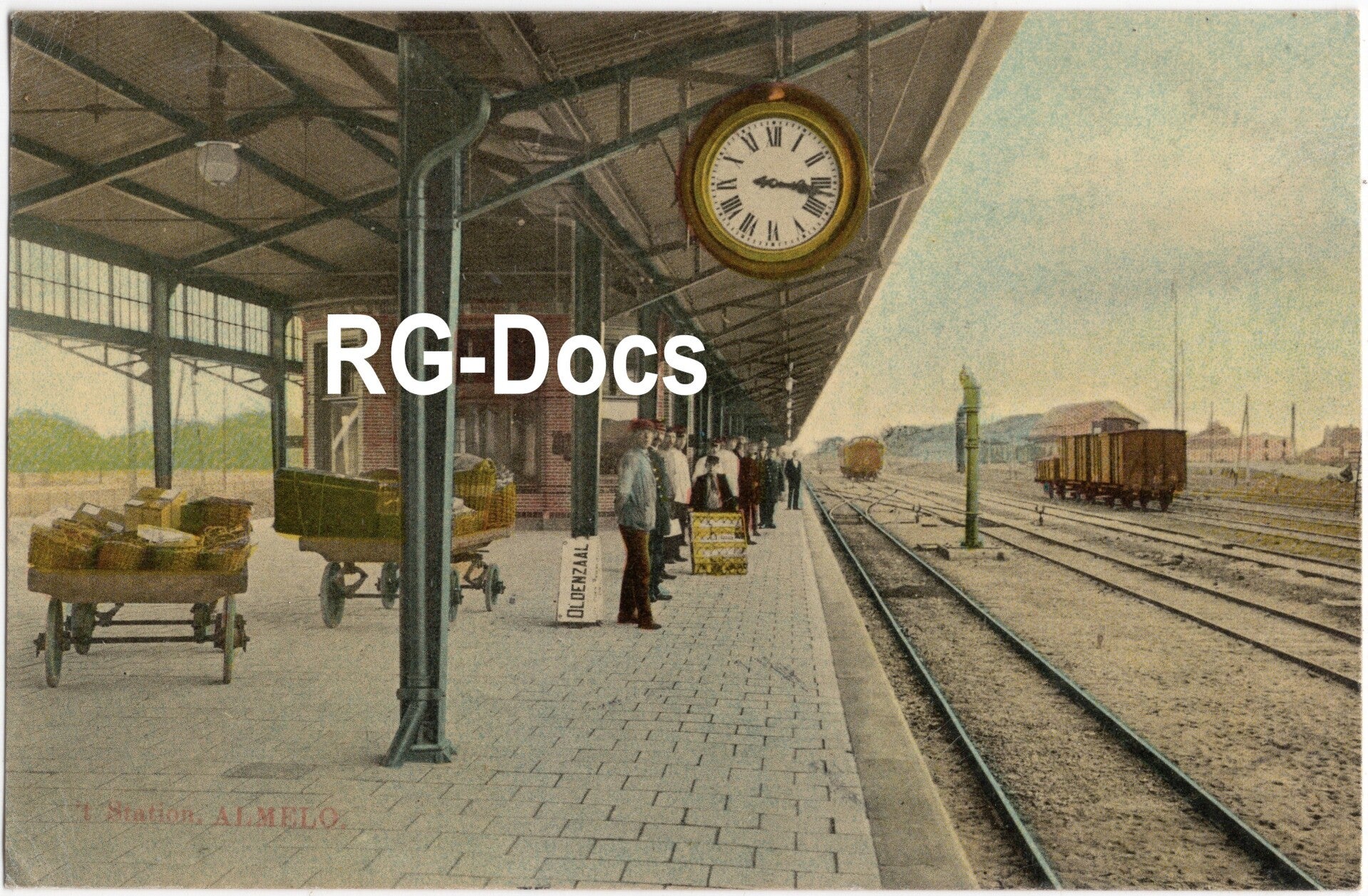 Ansichtkaart - Briefkaart Almelo, Trein Station (1908)