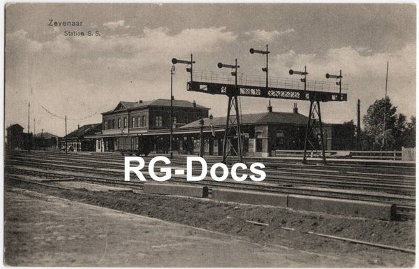 Ansichtkaart - Briefkaart Trein Station Zevenaar, Staatsspoorwegen, Gelderland (1917)