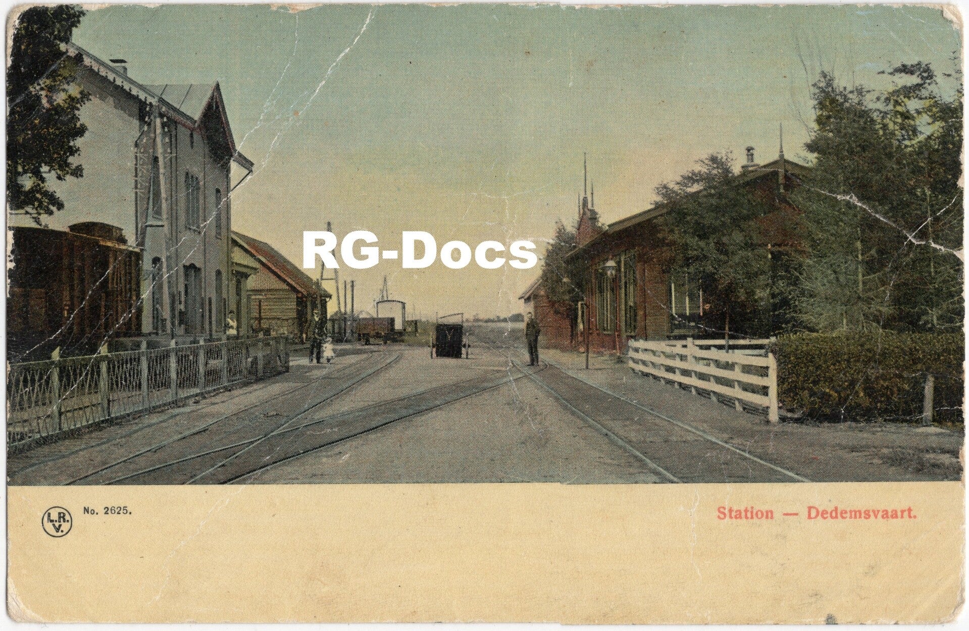 Ansichtkaart - Briefkaart Trein Station Dedemsvaart, Overijssel (ca. 1910)