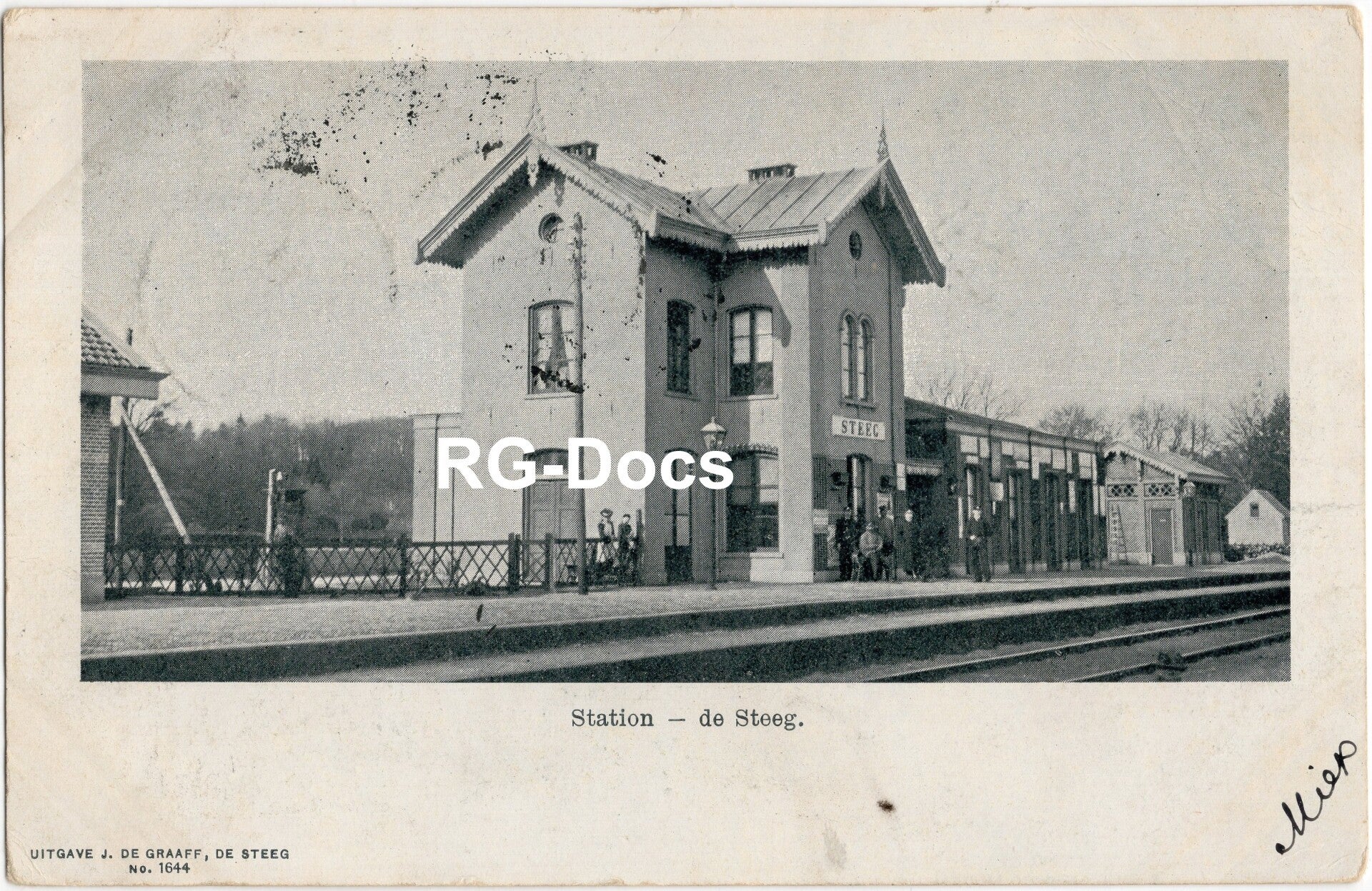 Ansichtkaart - Briefkaart Trein Station De Steeg - Staatsspoorwegen, Gelderland (1903)