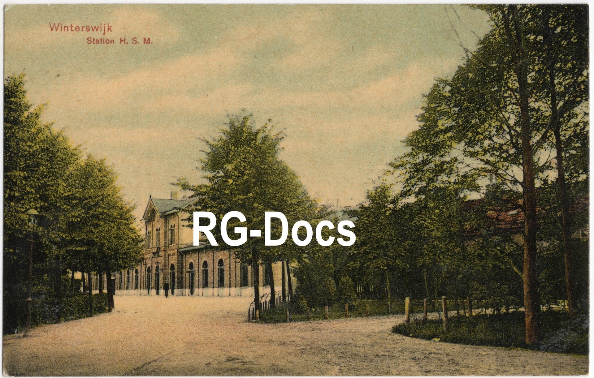 Ansichtkaart - Trein Station HSM Winterswijk (1908)