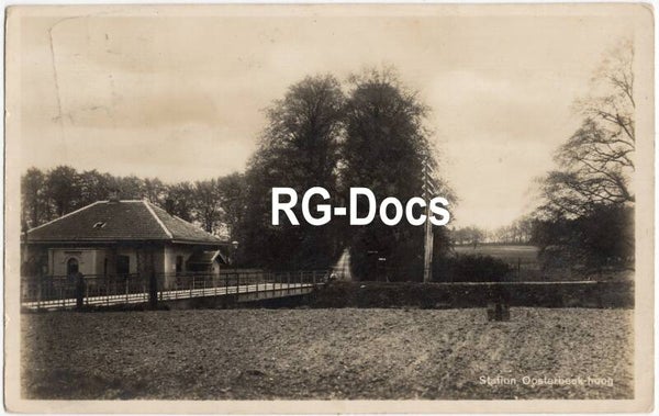 Ansichtkaart - Fotokaart Trein Station Oosterbeek-Hoog, Gelderland (1930)