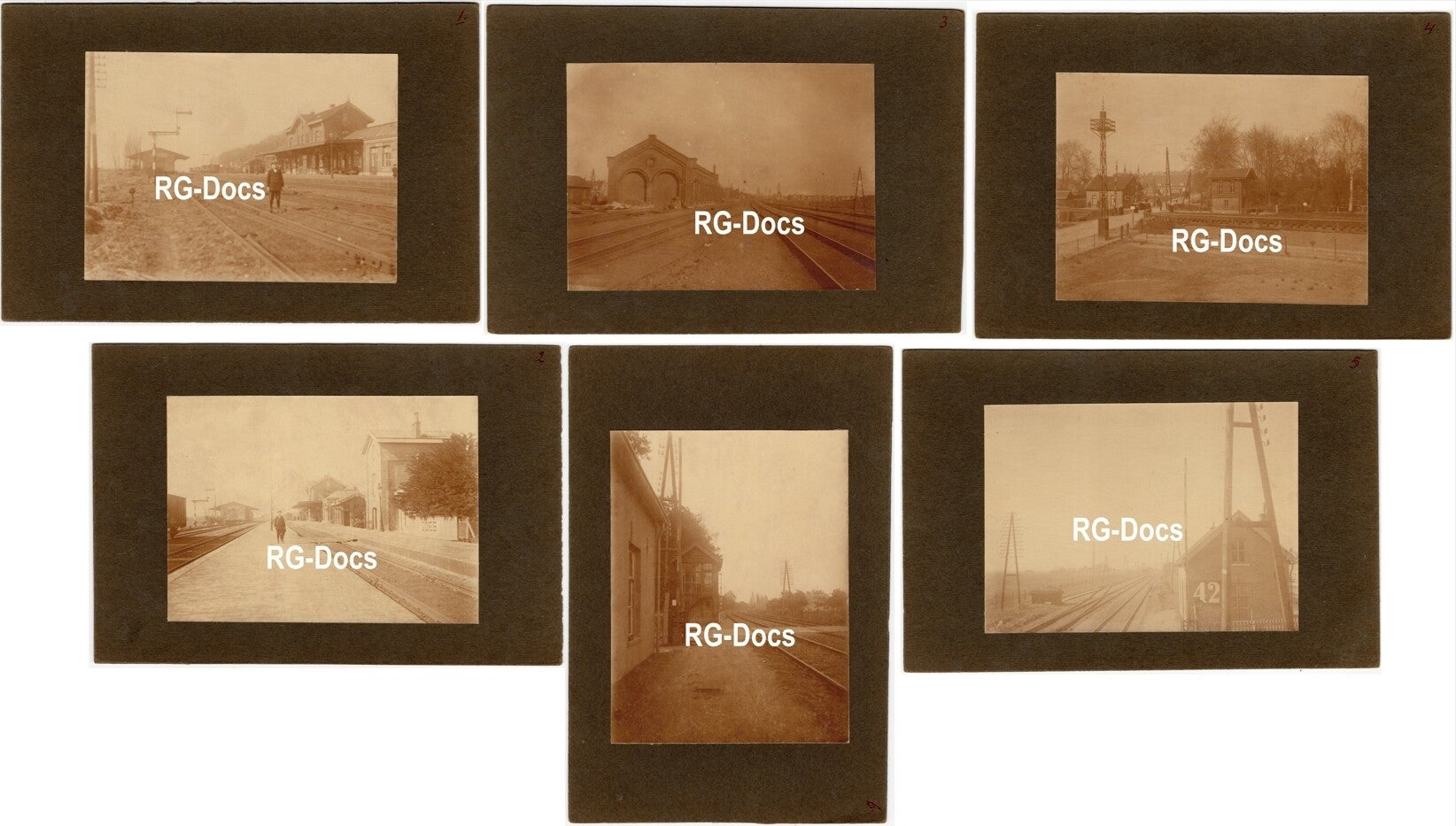 Foto - Serie Trein Stationsemplacement te Goes, Zeeland (1924)
