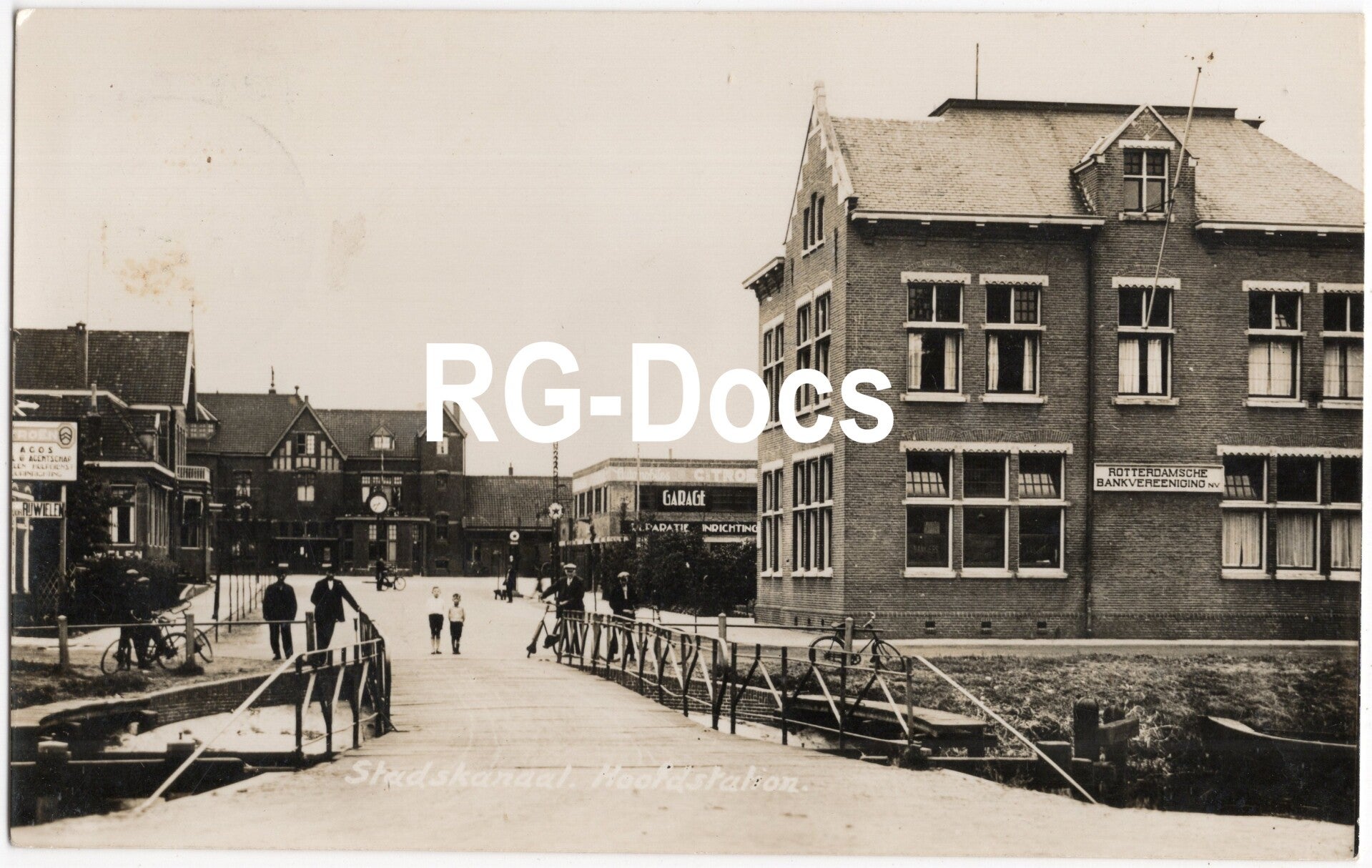 Ansichtkaart - Fotokaart Trein Hoofdstation Stadskanaal, Groningen (1937)