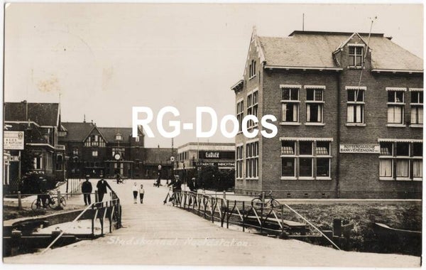 Ansichtkaart - Fotokaart Trein Hoofdstation Stadskanaal, Groningen (1937)