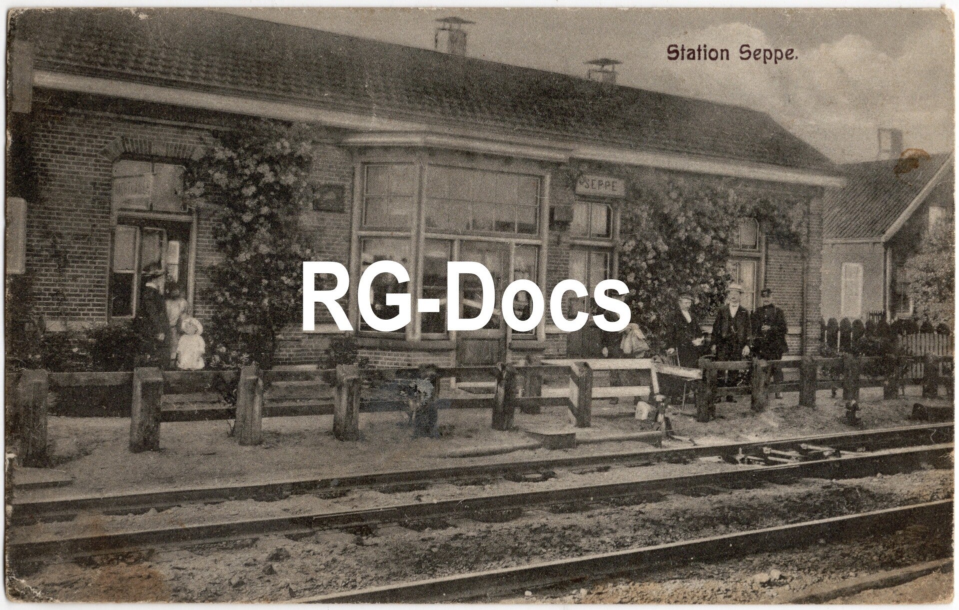 Ansichtkaart - Briefkaart Station Seppe, Noord-Brabant (ca. 1910)