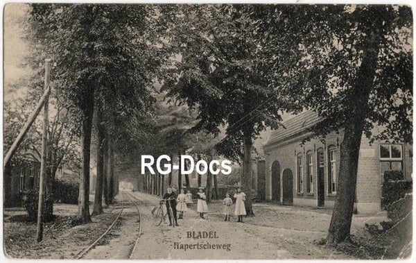 Ansichtkaart - Briefkaart Laan Hapertscheweg Bladel, Noord-Brabant (1914)