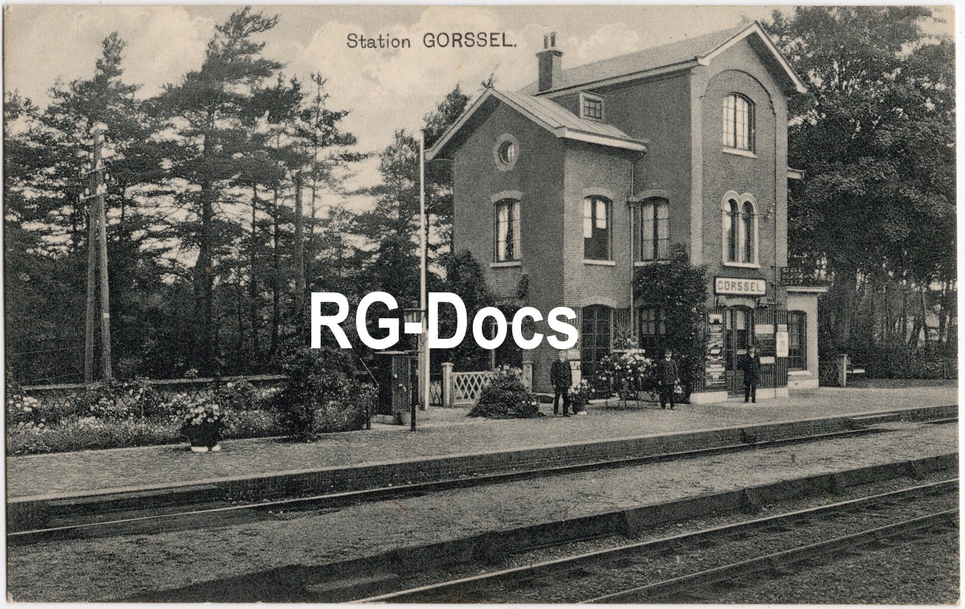 Ansichtkaart - Briefkaart Trein Station Gorssel, Gelderland (ca. 1915)
