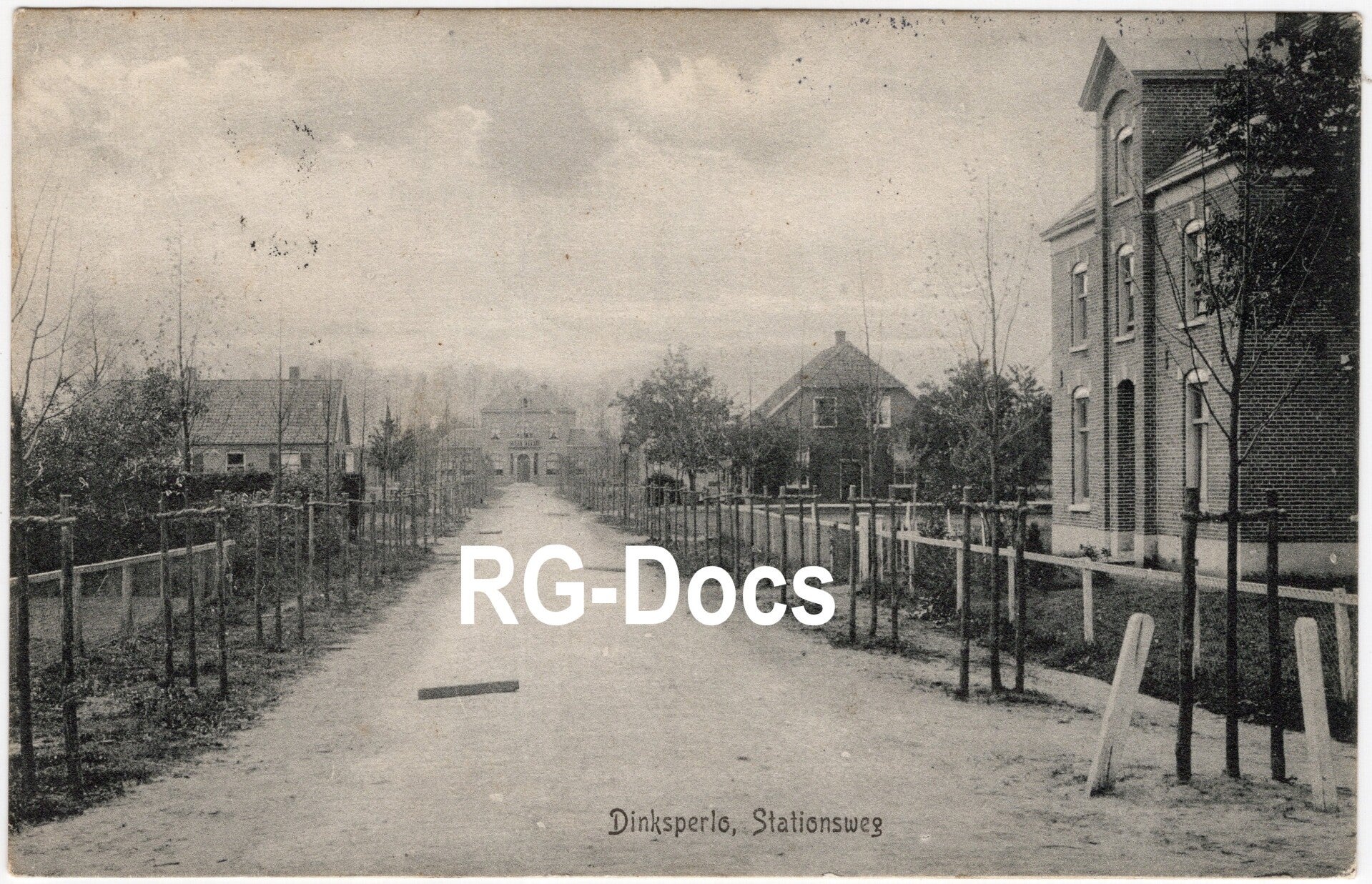Ansichtkaart - Briefkaart Trein Stationsweg Dinxperlo, Gelderland (1912)