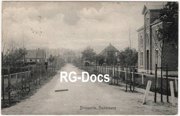 Ansichtkaart - Briefkaart Trein Stationsweg Dinxperlo, Gelderland (1912)