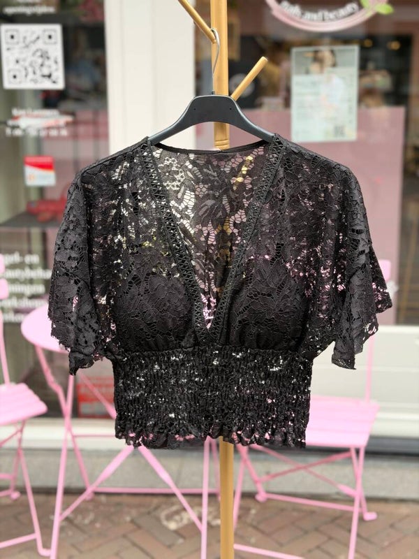 FESTIVA Midnight Lace Top