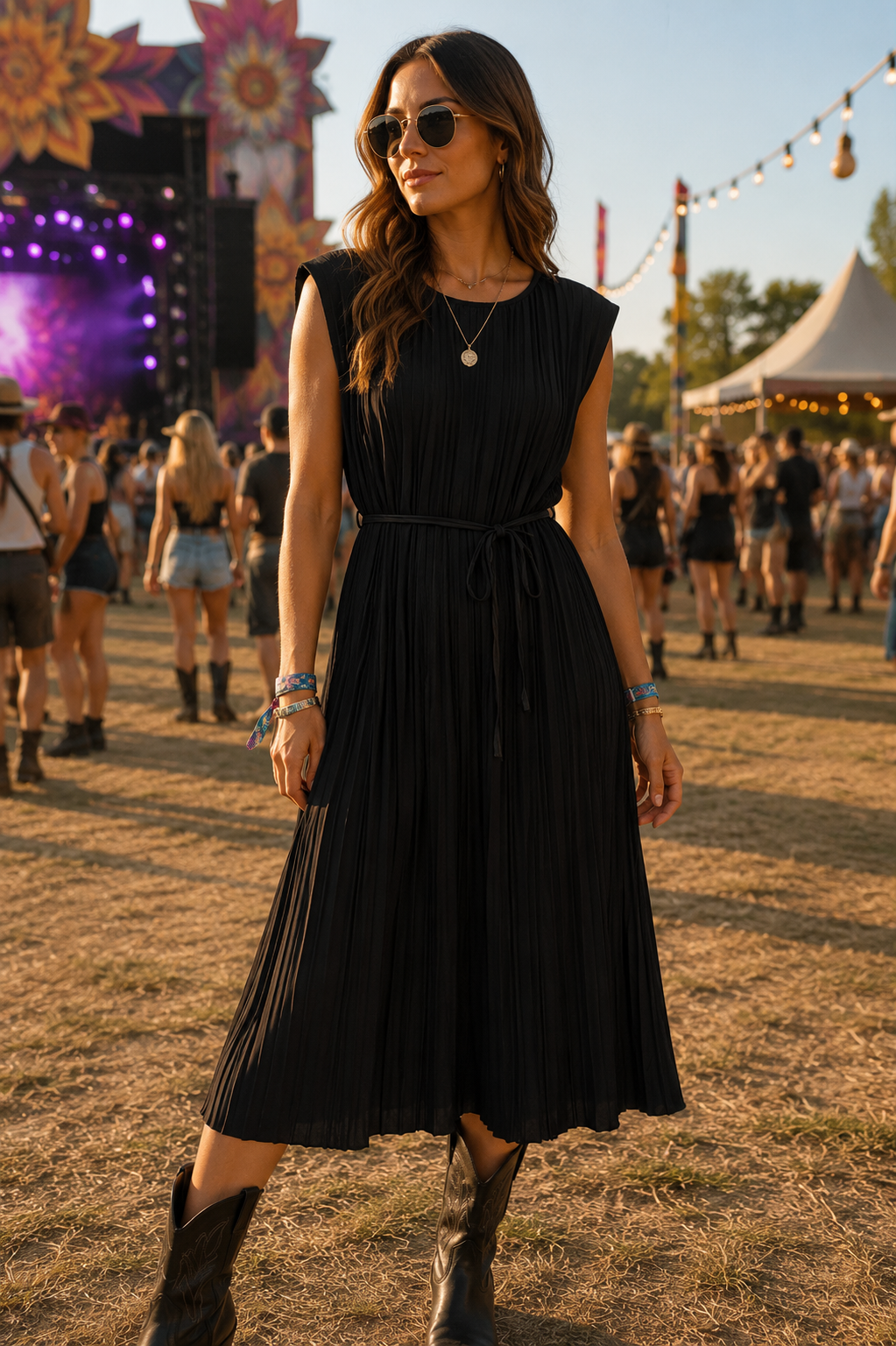 FESTIVA Plissé Dress
