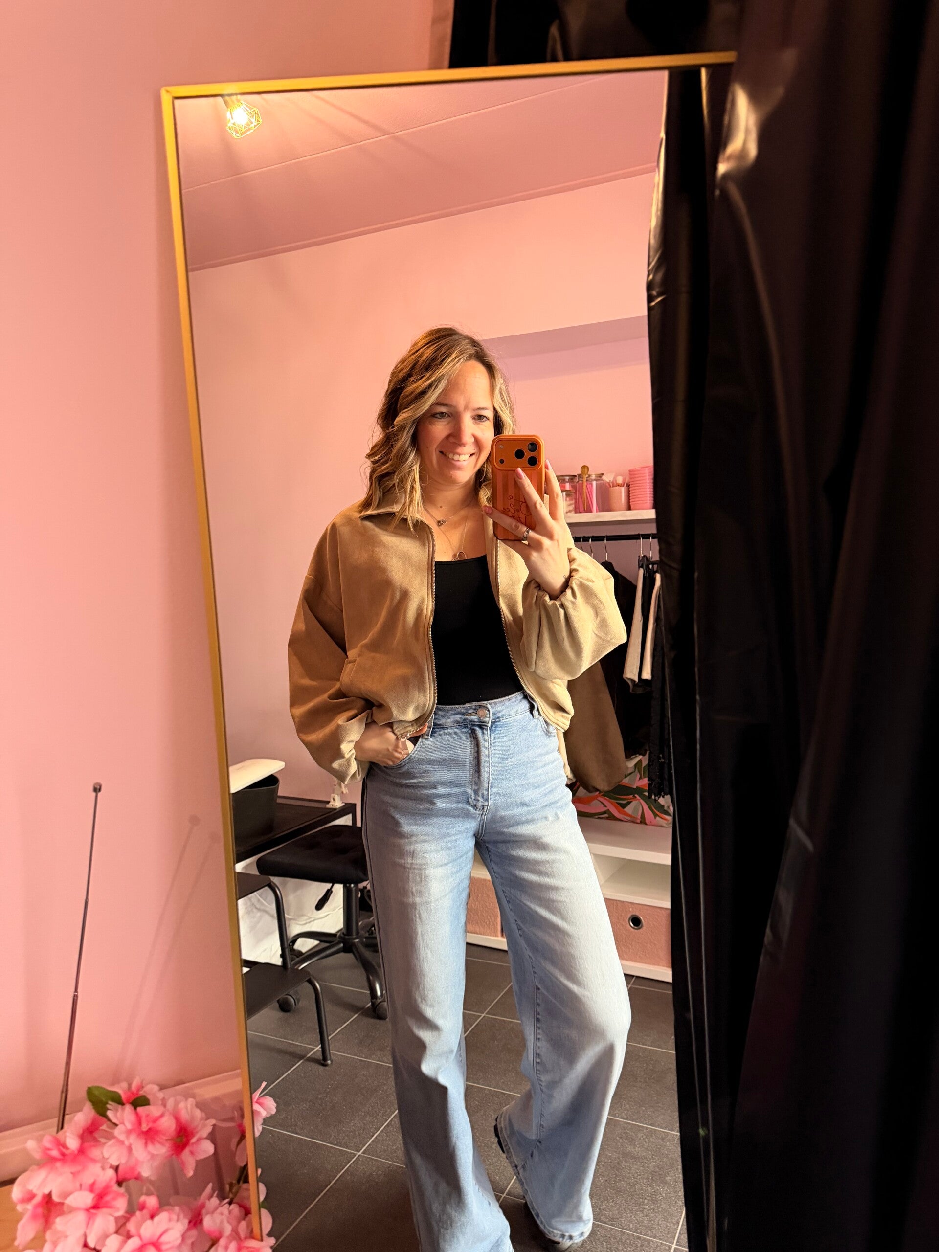 FESTIVA Suede Bomber Jacket