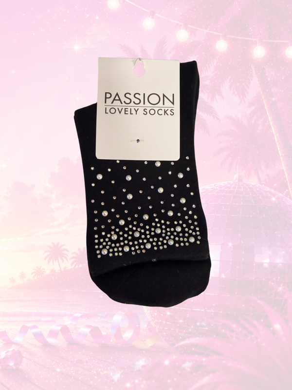 FESTIVA Pearl Diamond Socks Black