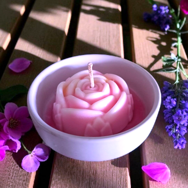 🕯️Bougie la Rose 🌹 Eternelle