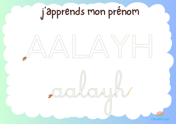 j'apprends mon prénom