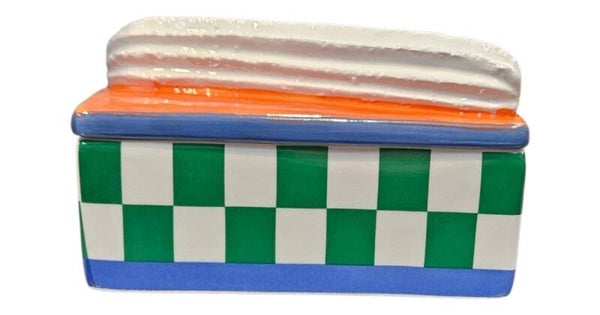 Bewaarpot met deksel " tompouce design " keramiek