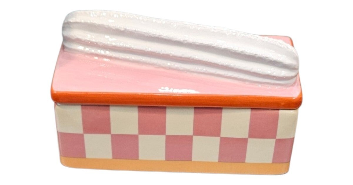 Bewaarpot met deksel " tompouce design " keramiek