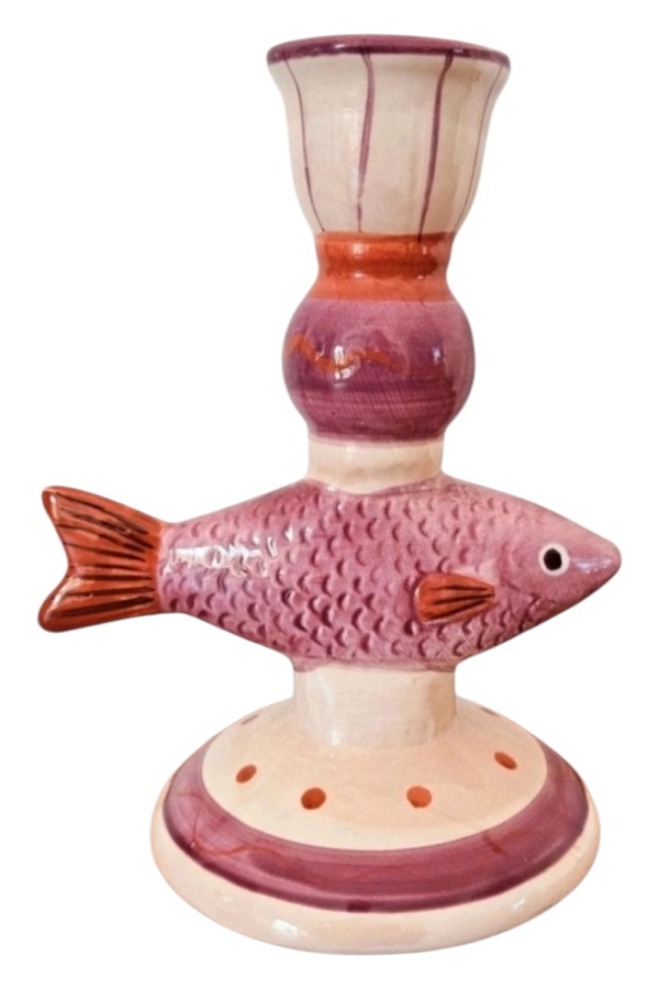 Kersten kandelaar vis dolomiet 11 × 9 × 15 cm