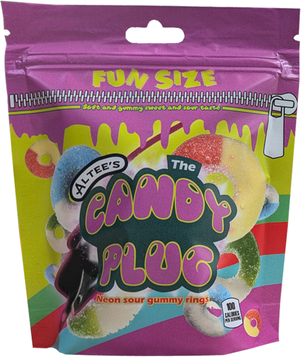'The Candy Plug' Neon Sour Gummy Rings, 5.4 OZ | 3 Bags