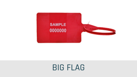 BIG FLAG - PLASTIC AANRIJGZEGELS MET GROTE VLAG