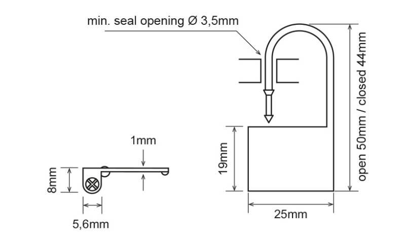 technische tekening dartlock