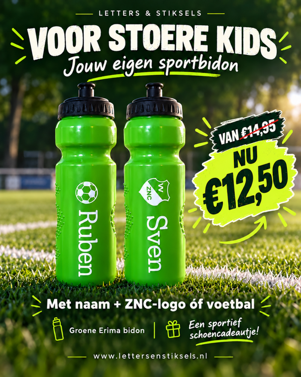 Sportbidon Groen - Erima -  met naam
