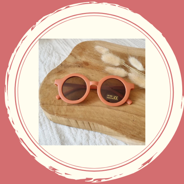 Baby- en kinderzonnebril UV400 rond - Roest