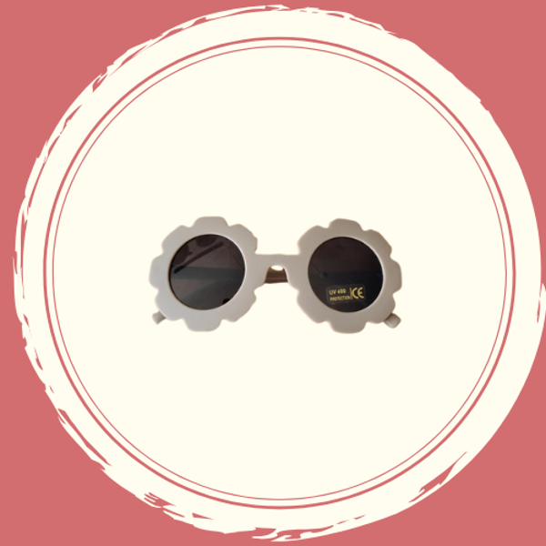 Baby- en kinderzonnebril UV400 bloem - Taupe