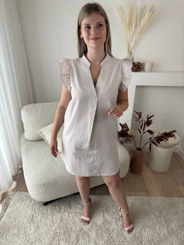 Beige Fleur Dress