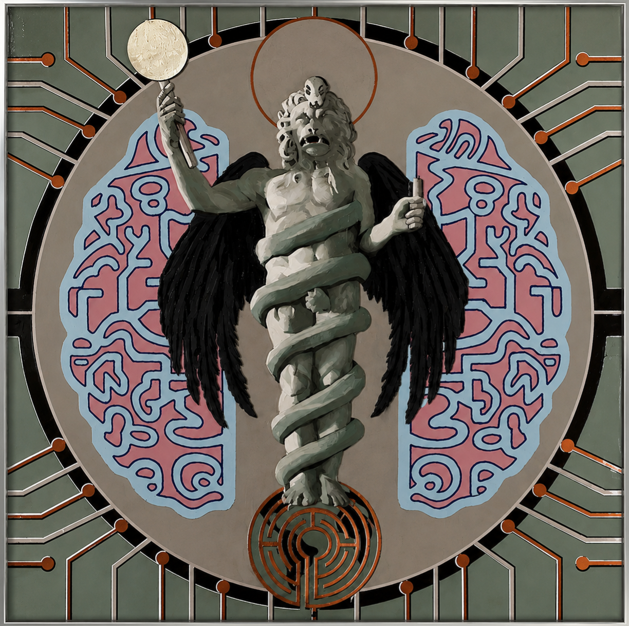 SYNTHETIC GOD CONTEMPORARY  TECHNO /MYTHOLOGICAL PAINTING