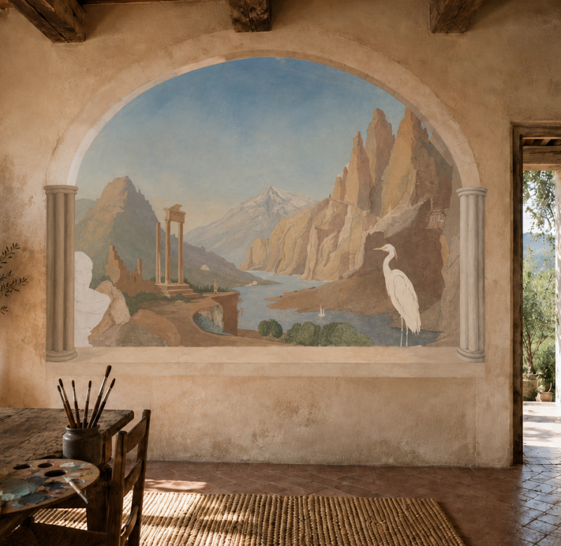 STARTING OF MURAL IN VILLA