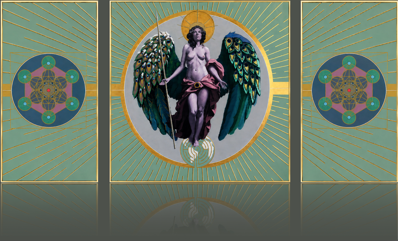 ARCHEIA  BRIGHT WINGED FIGURE TRIPTYCH