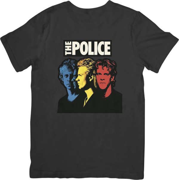 The Police 1 Music Unisex Fit for Men & Women Quality Cotton T-Shirt Black